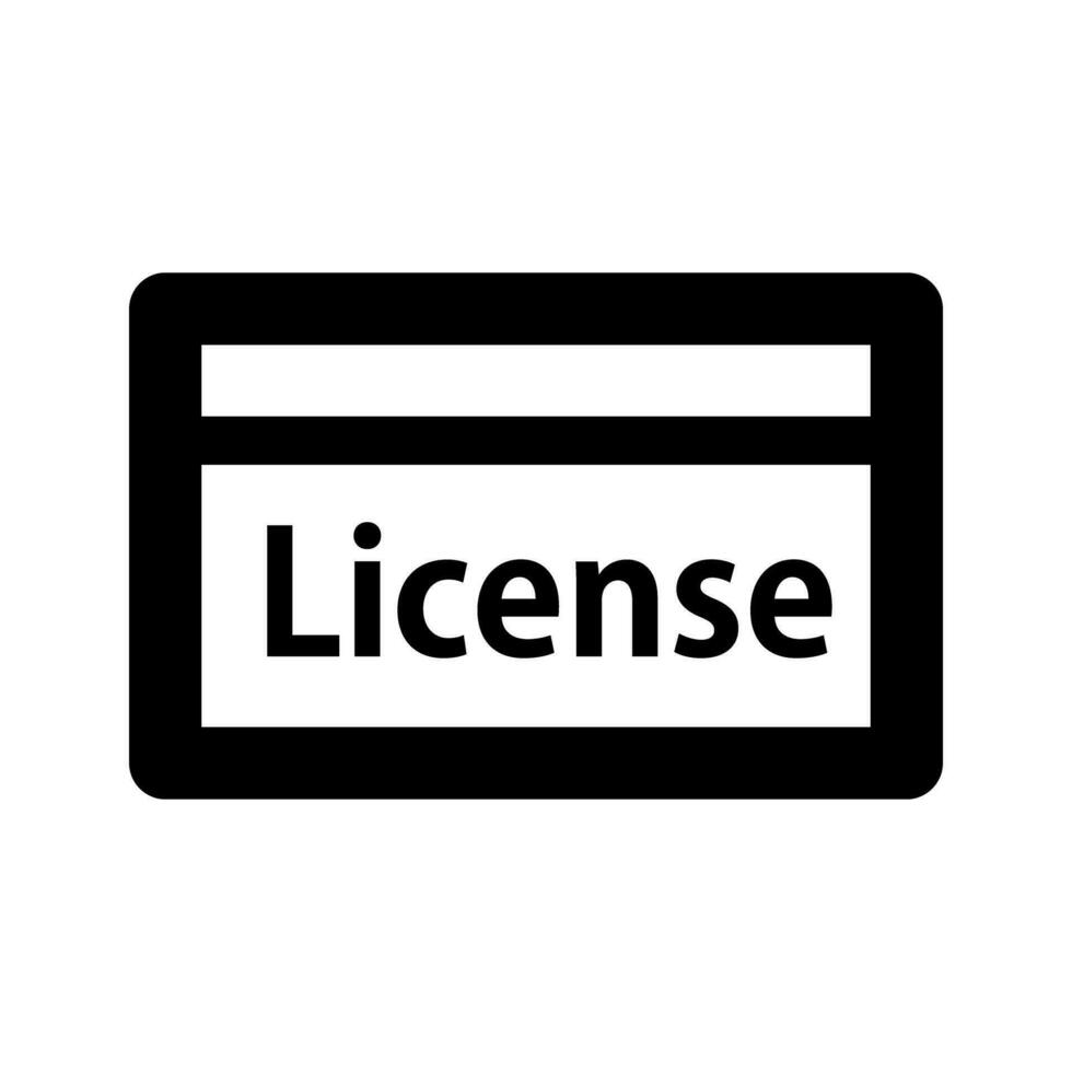 sencillo licencia tarjeta icono. permiso certificado. vector. vector
