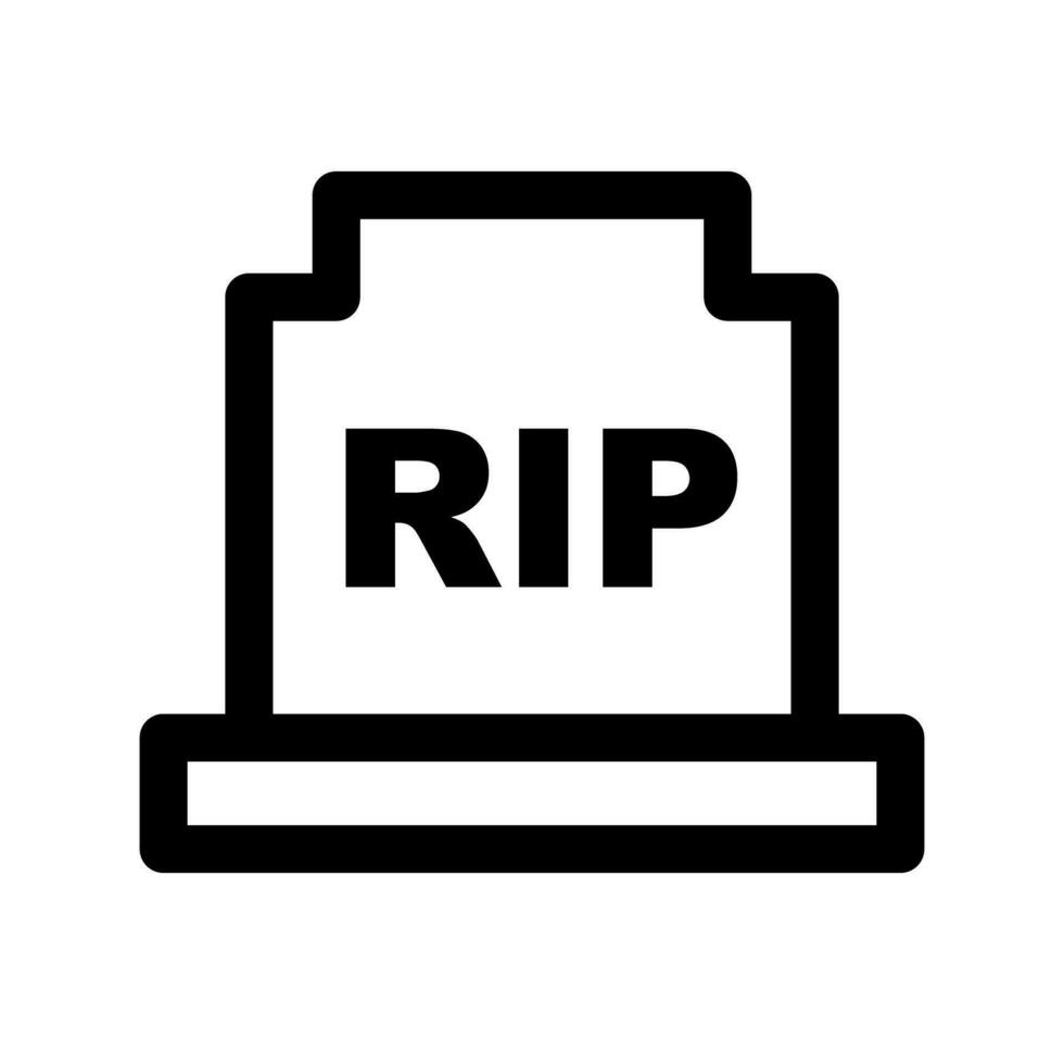 Simple grave icon. Tomb. RIP. Vector. vector