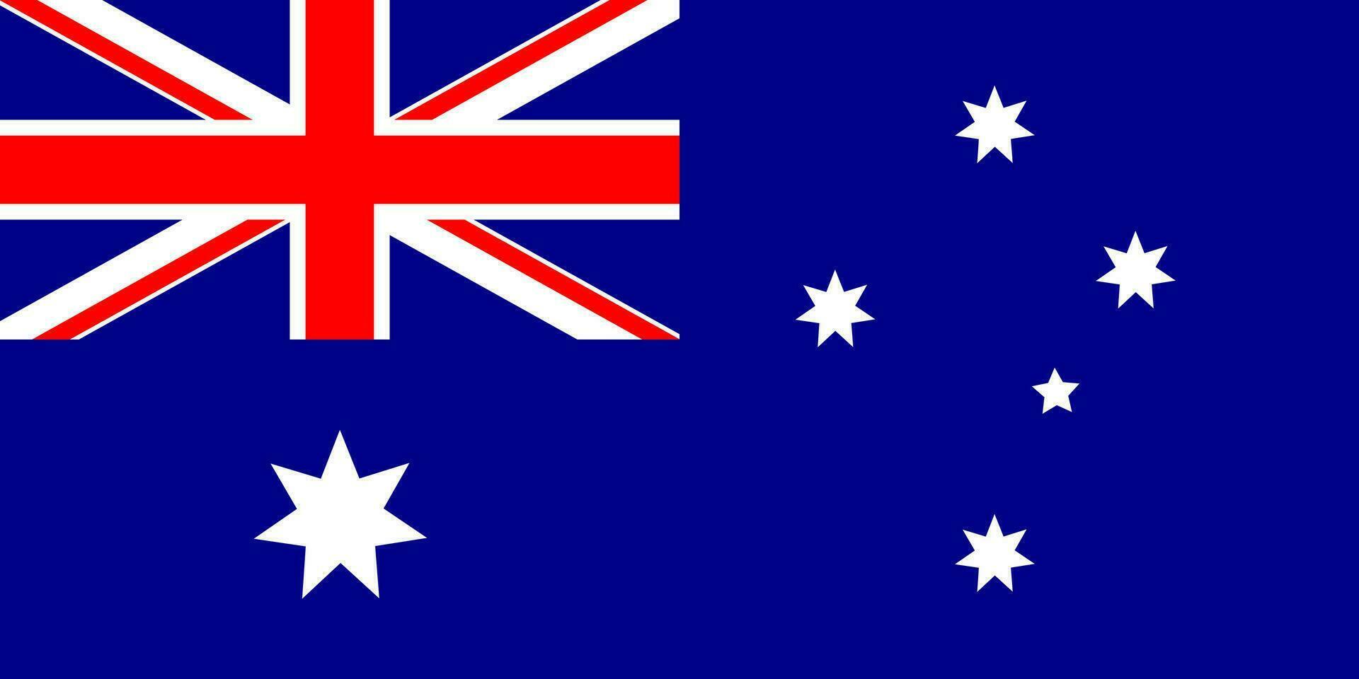 australiano nacional bandera con oficial colores. vector