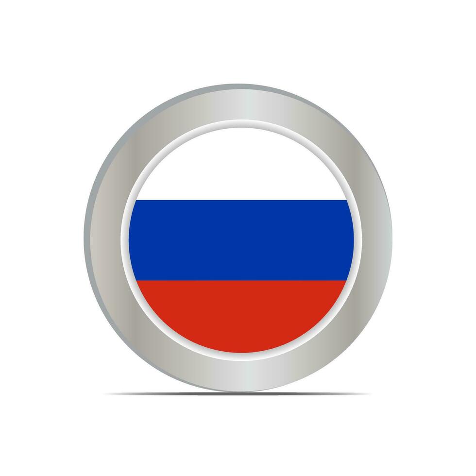 Russia's national flag is isolated in official colors. vector