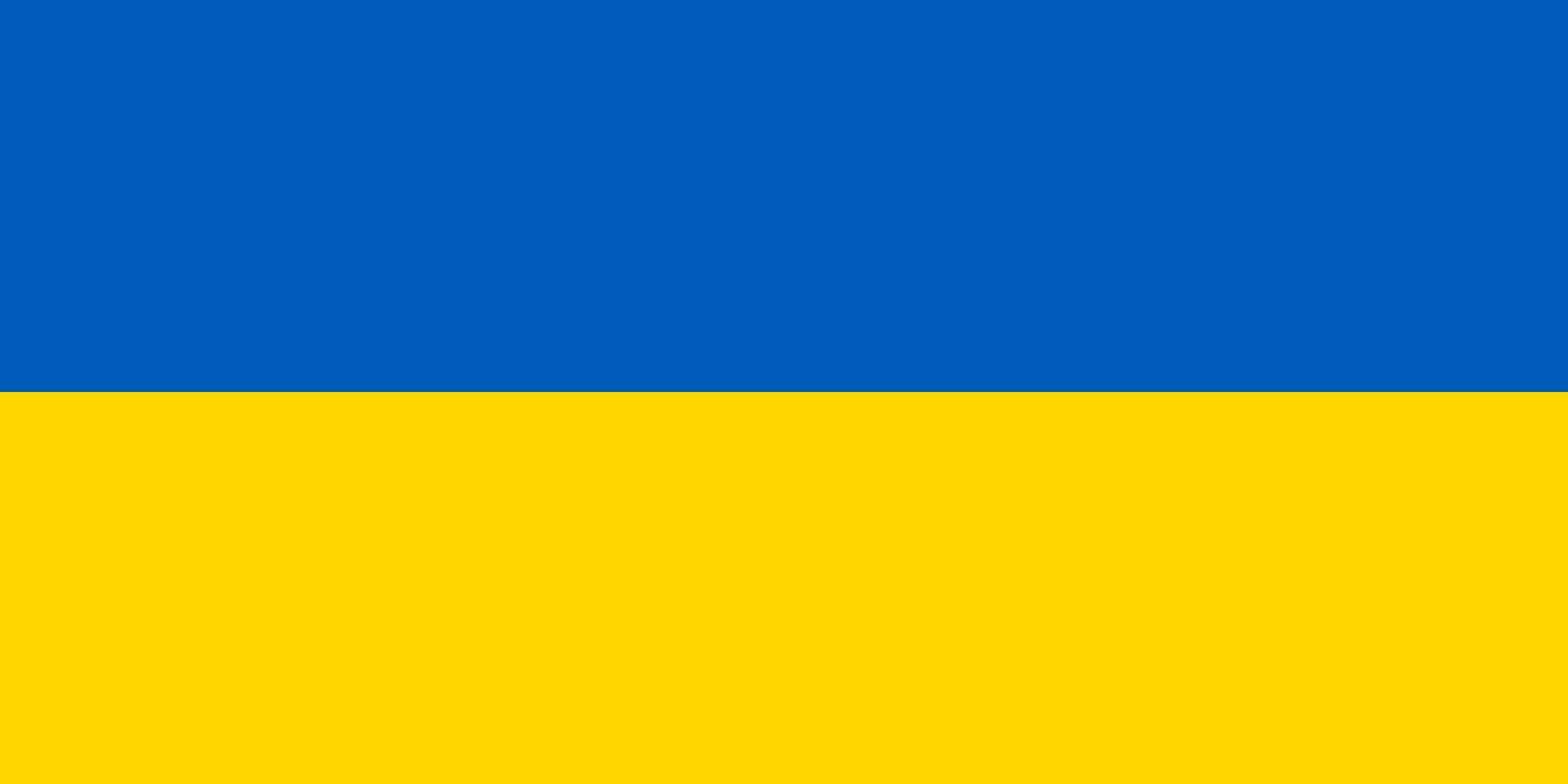Ukraine's national flag is isolated in official colors. vector