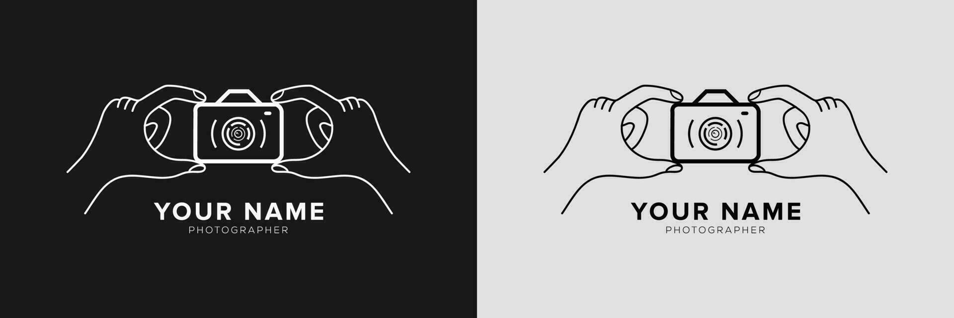 camera logo, modern photography signature logo icon vector
