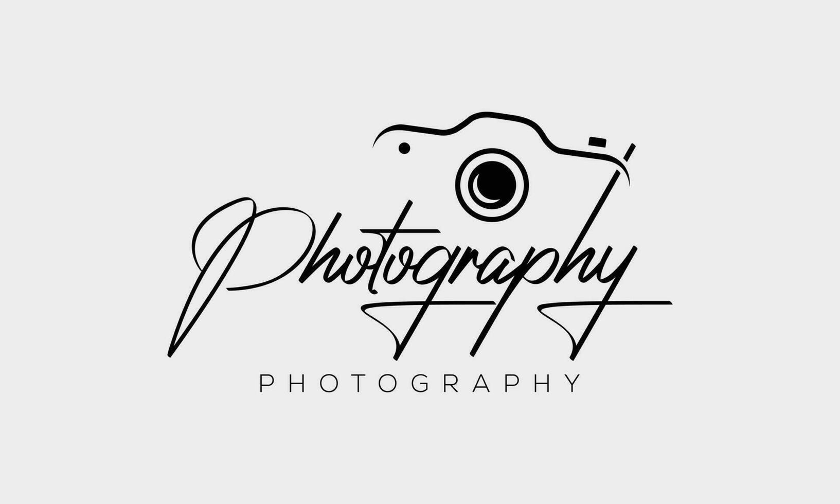 camera logo, modern photography signature logo icon vector