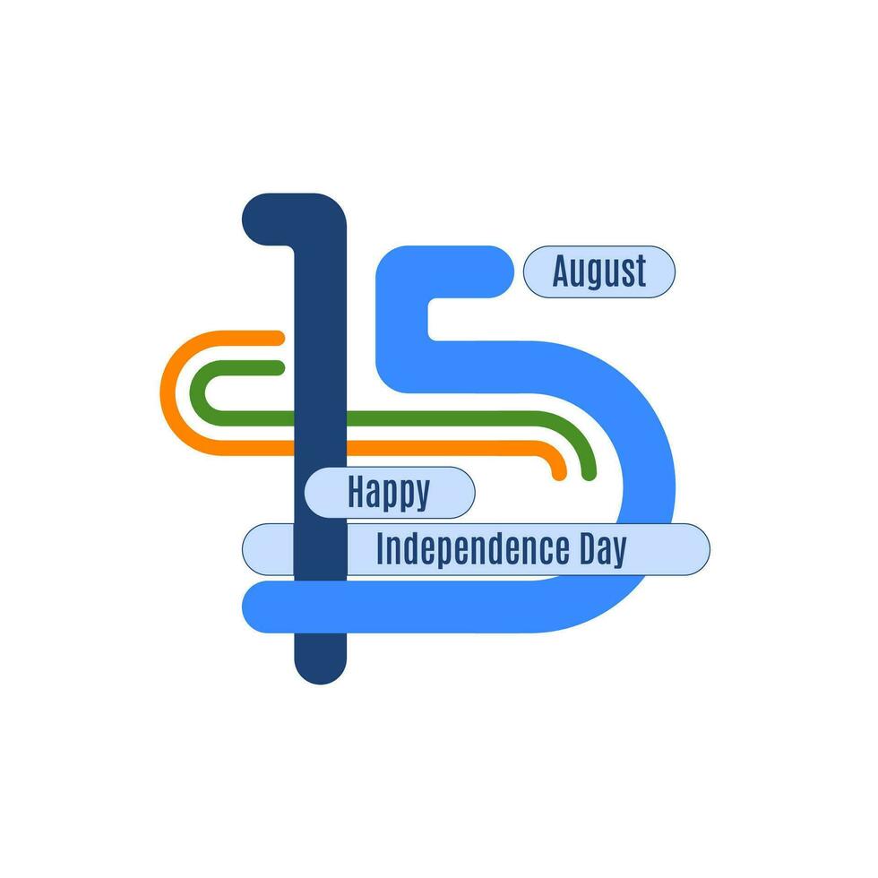 Patriotic Illustration for India's 15th August Independence Day vector