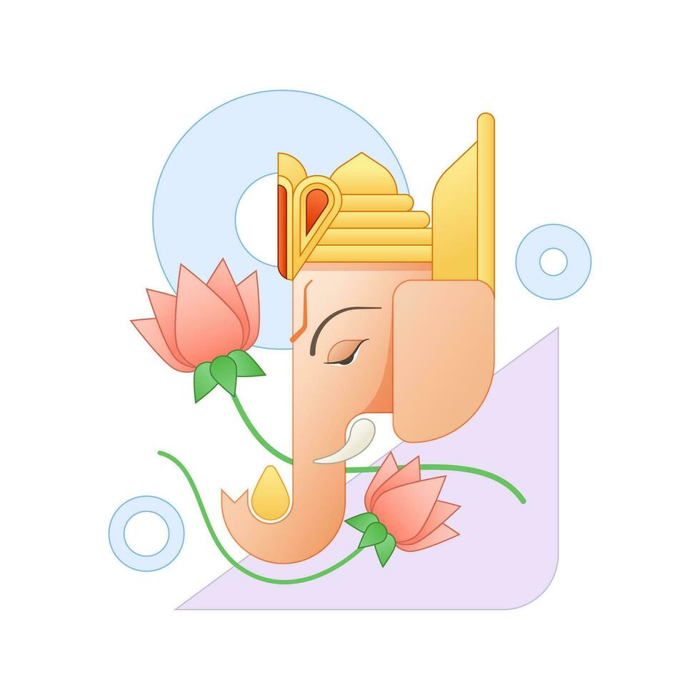 Glorious Ganesh Sacred Illustration of the Remover of Obstacles vector