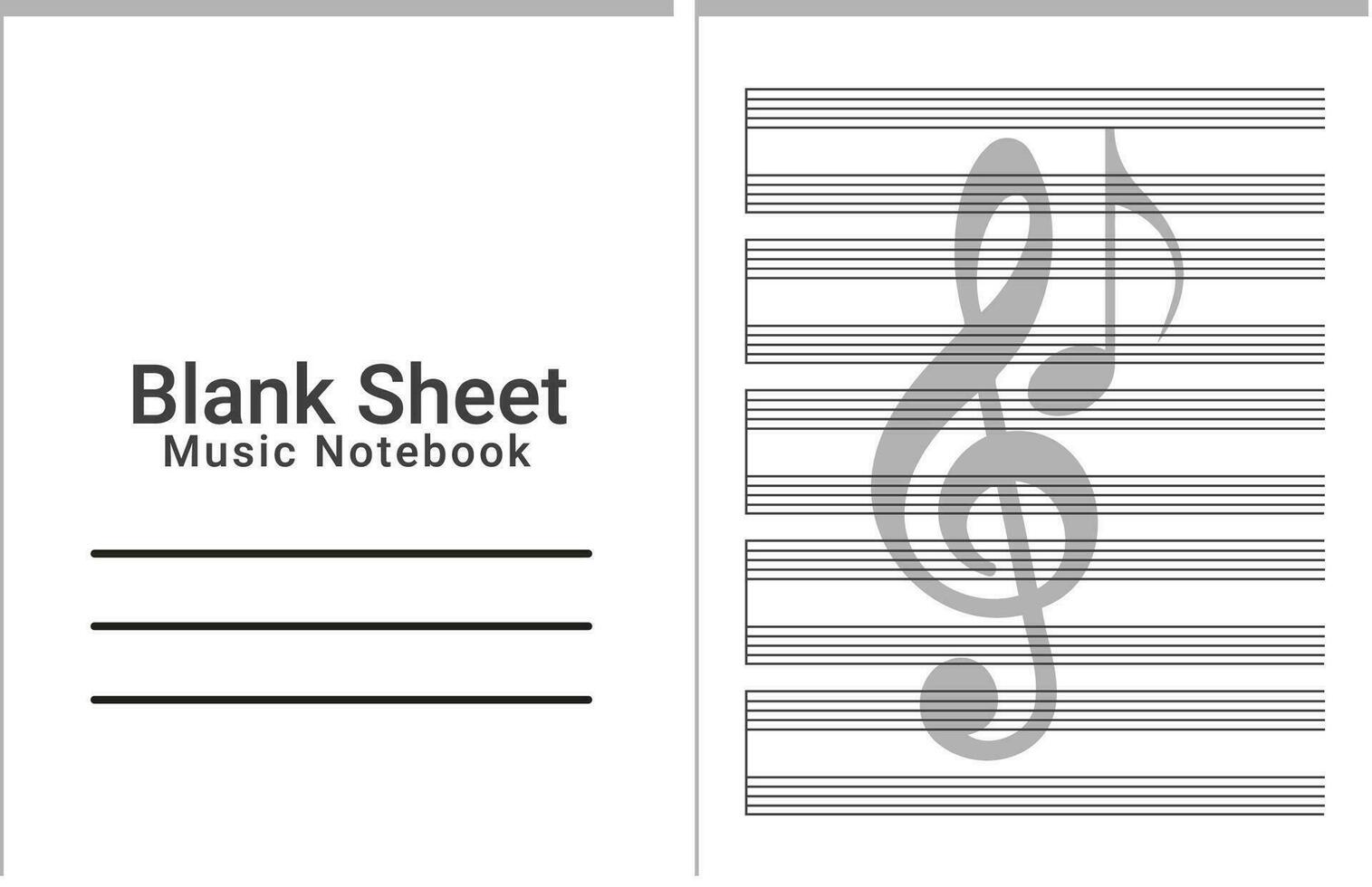 Blank Sheet Music Notebook vector