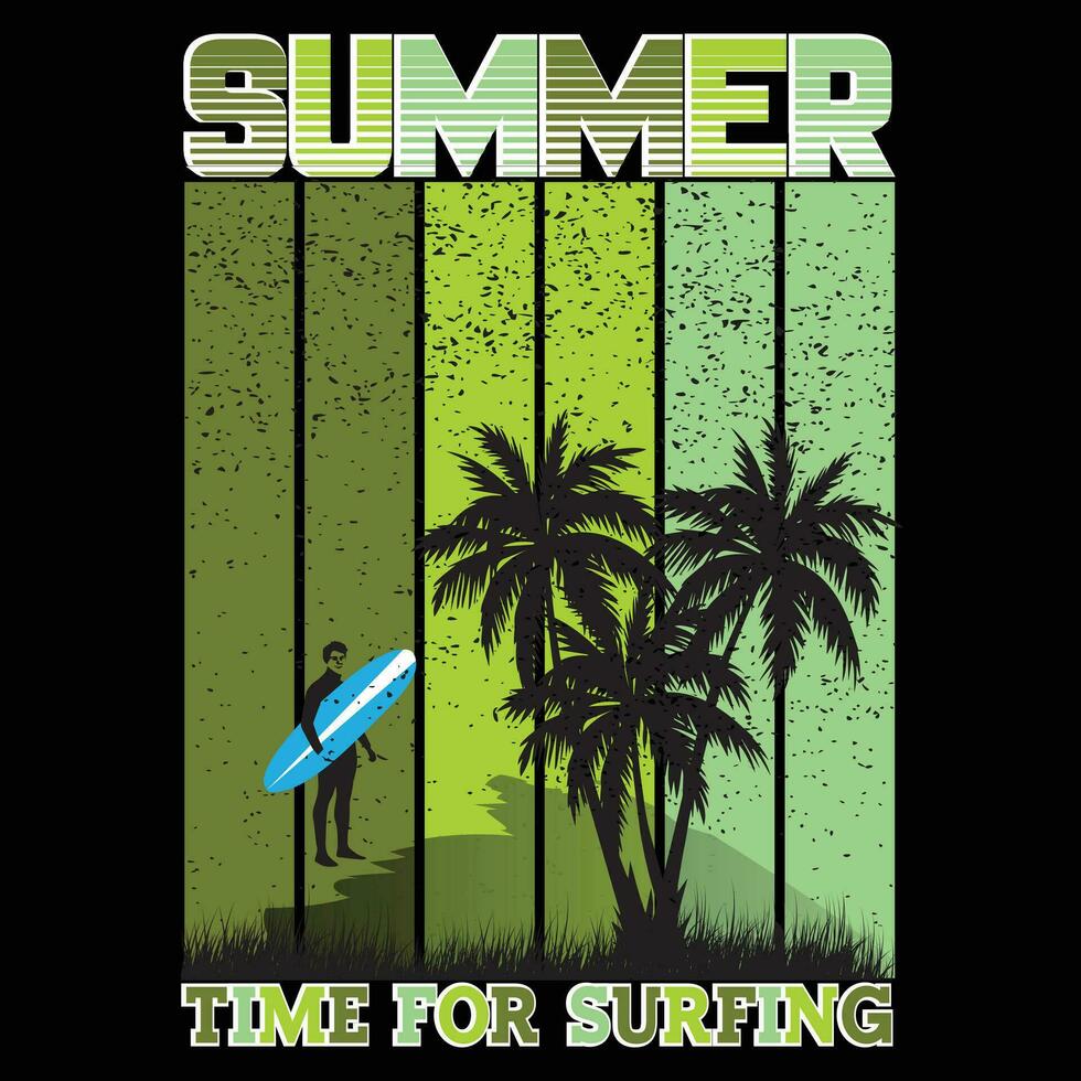 Summer for surfing vector