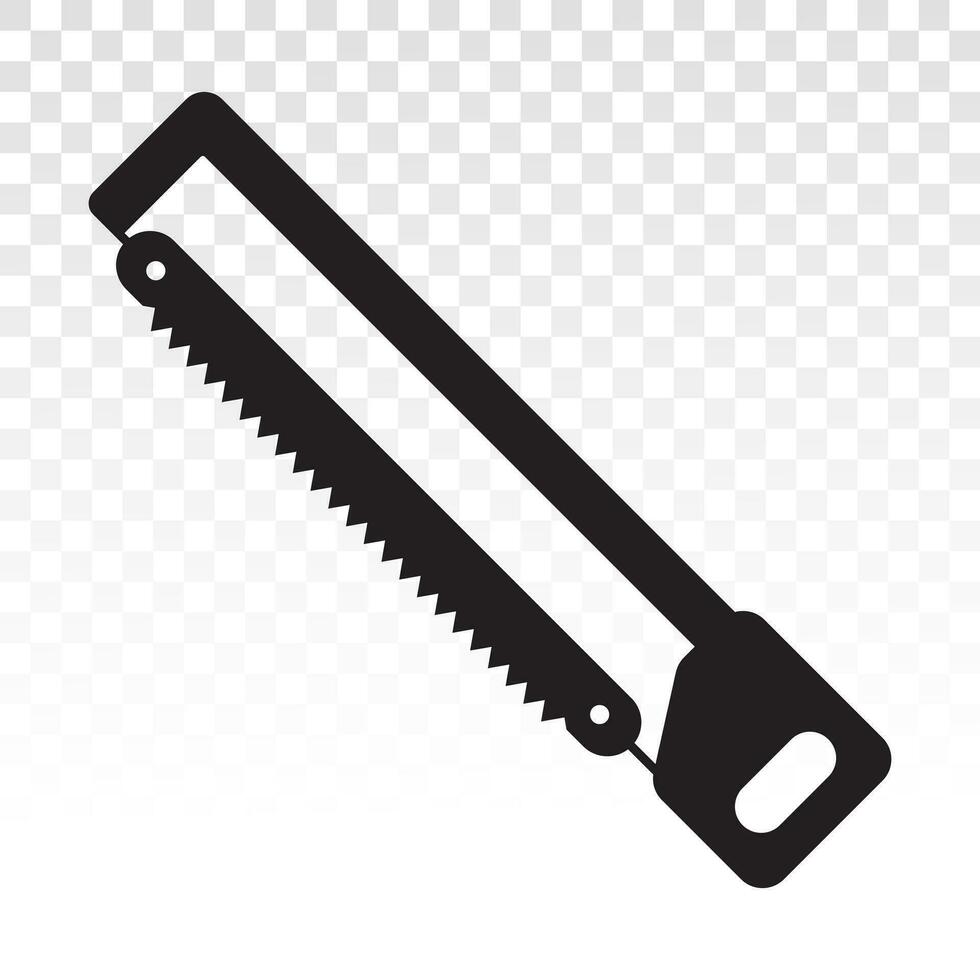 Hacksaw carpentry tools flat icon for apps and websites vector