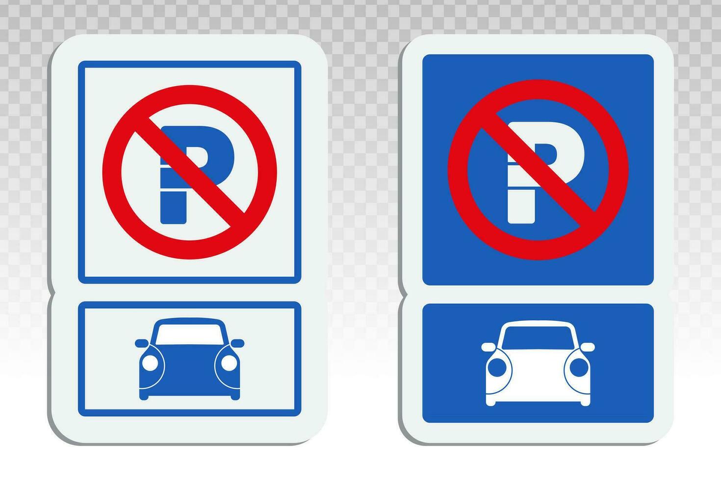 No parking mark signs - with capital P flat vector icon for vehicles traffic apps and websites