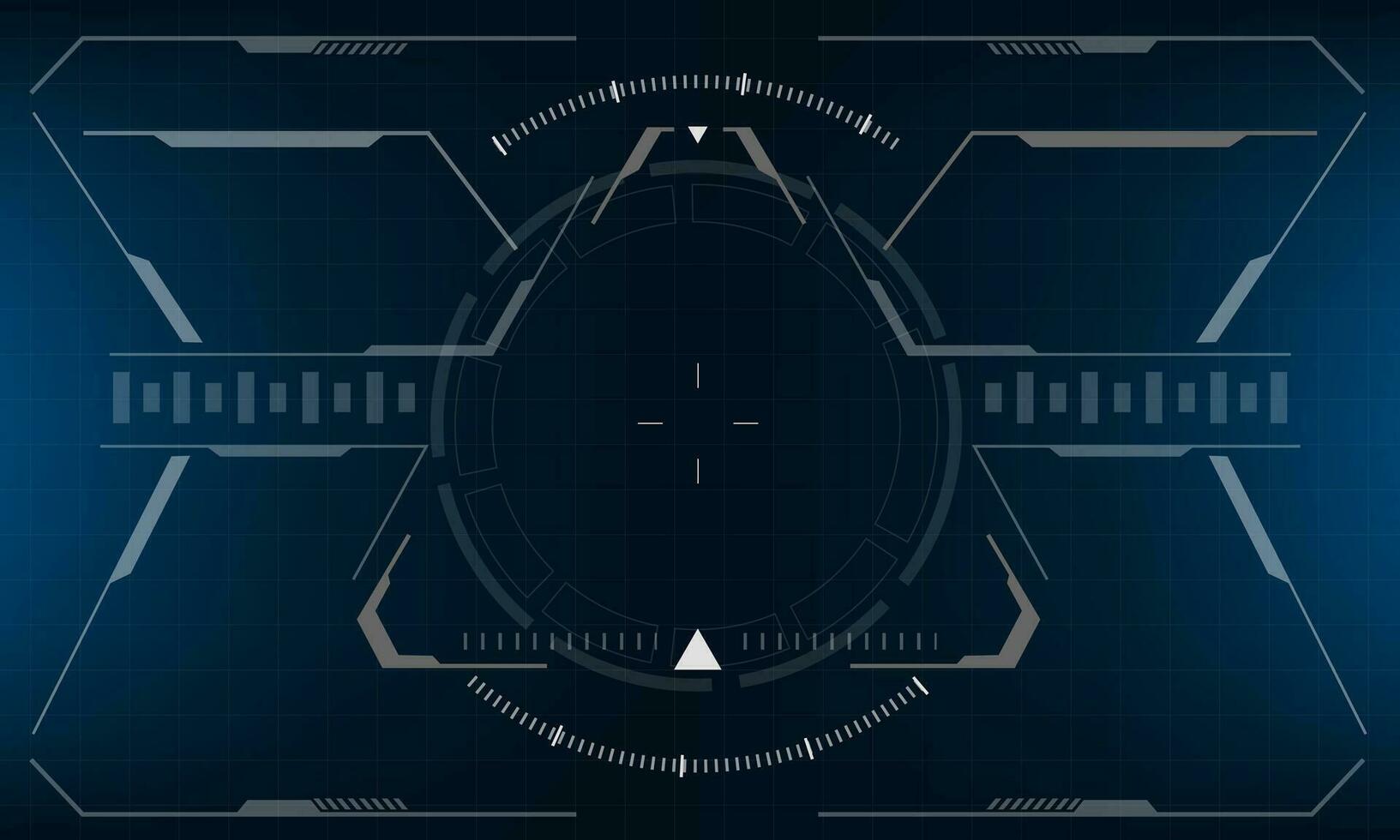 HUD sci-fi interface screen view design virtual reality futuristic technology display vector