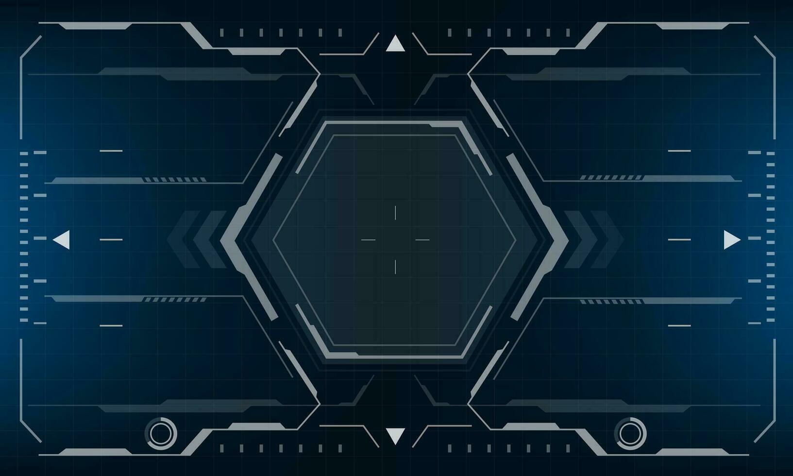 HUD sci-fi interface screen view blue design virtual reality futuristic technology display vector