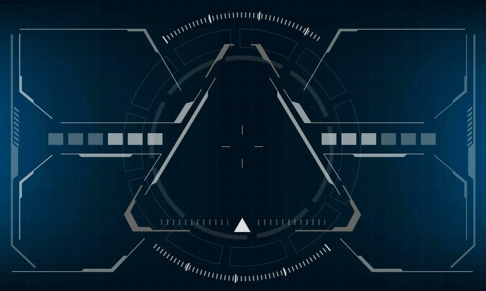 HUD sci-fi interface screen view design virtual reality futuristic technology display vector