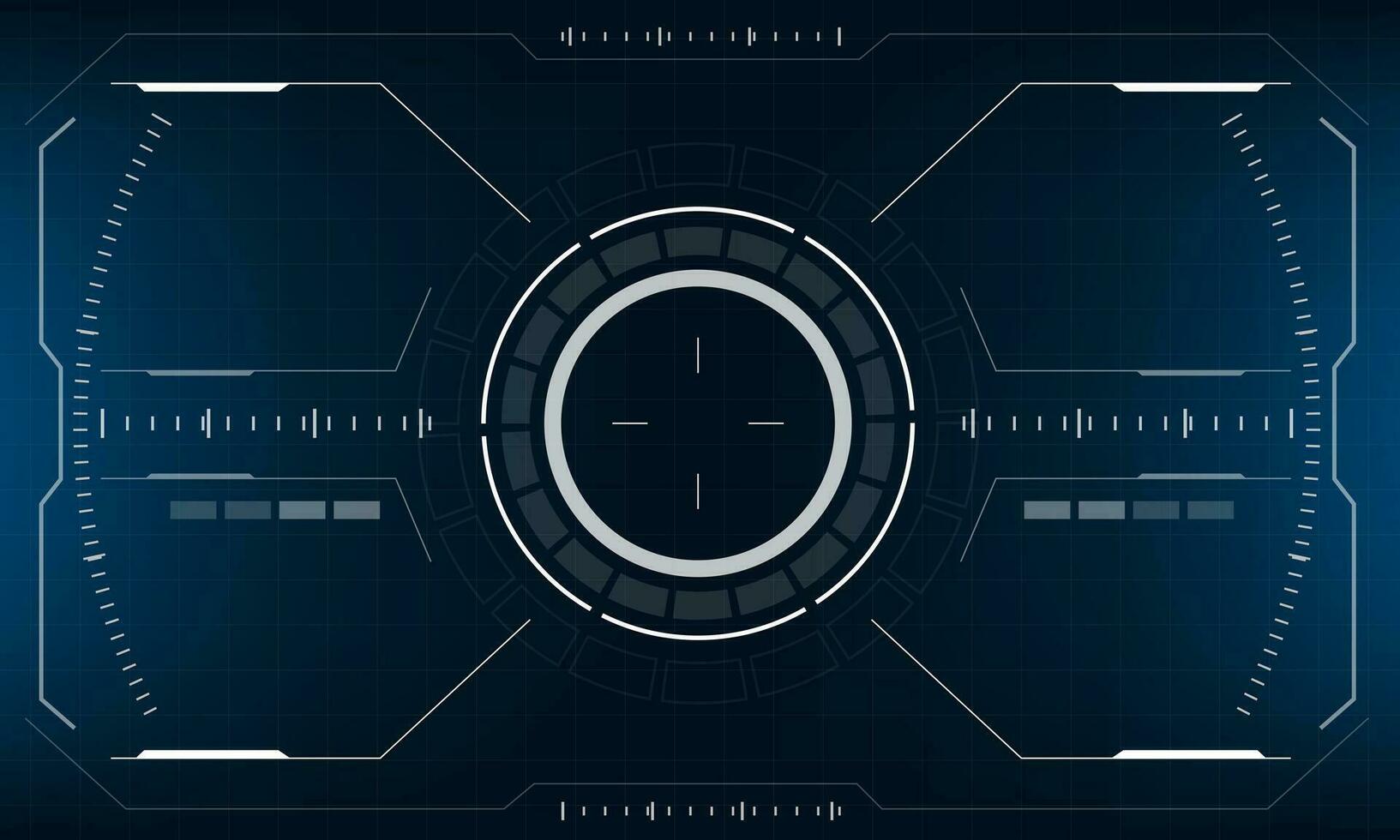 HUD sci-fi interface screen view design virtual reality futuristic technology display vector