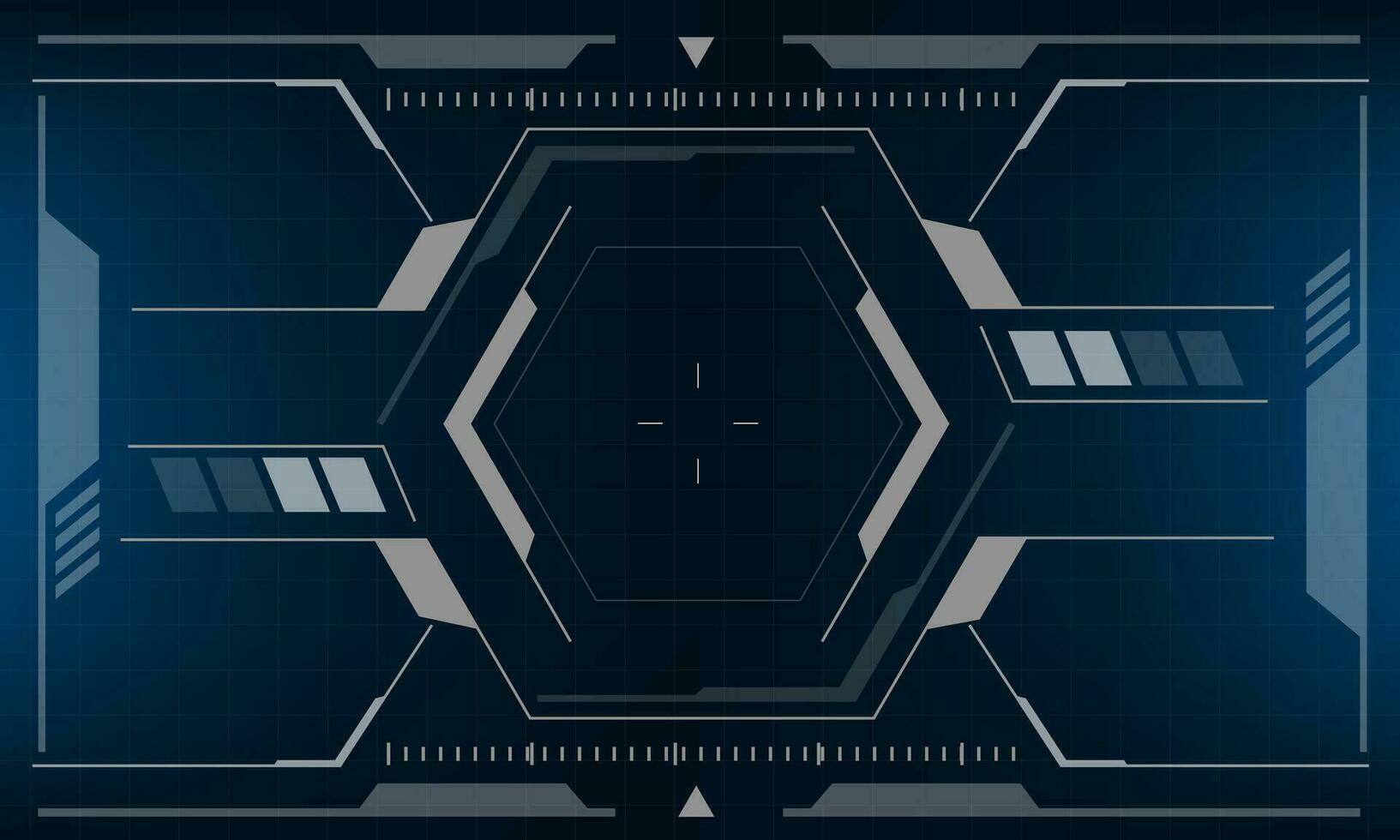HUD sci-fi interface screen view design virtual reality futuristic technology display vector