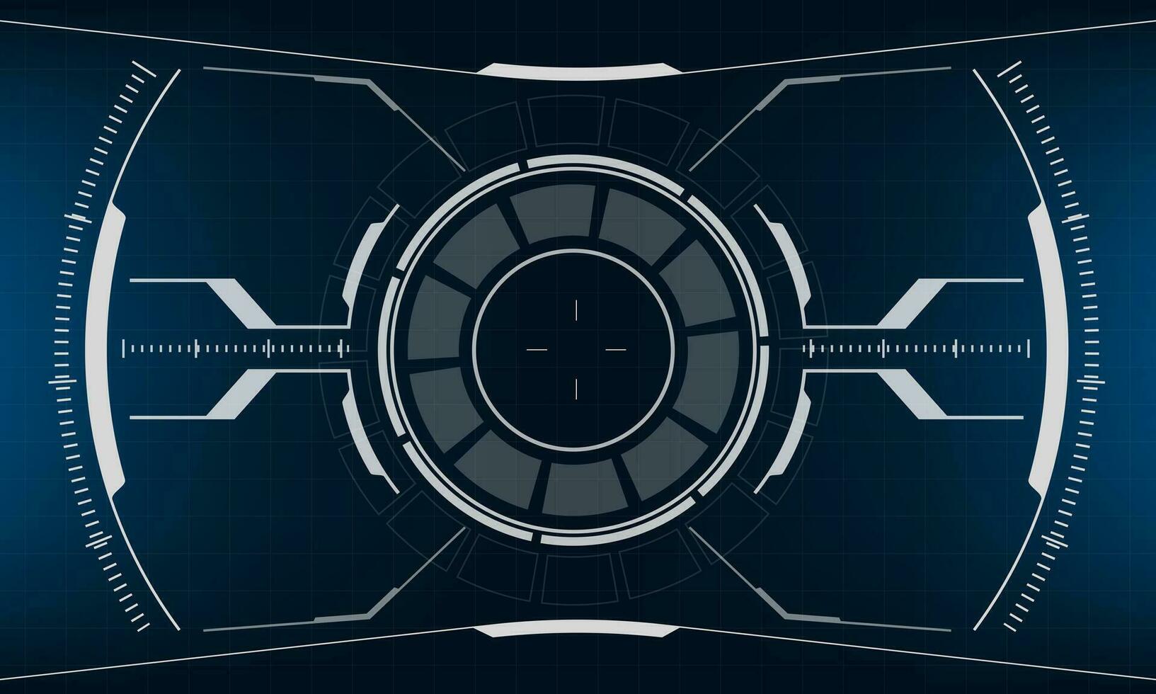 HUD sci-fi interface screen view design virtual reality futuristic technology display vector