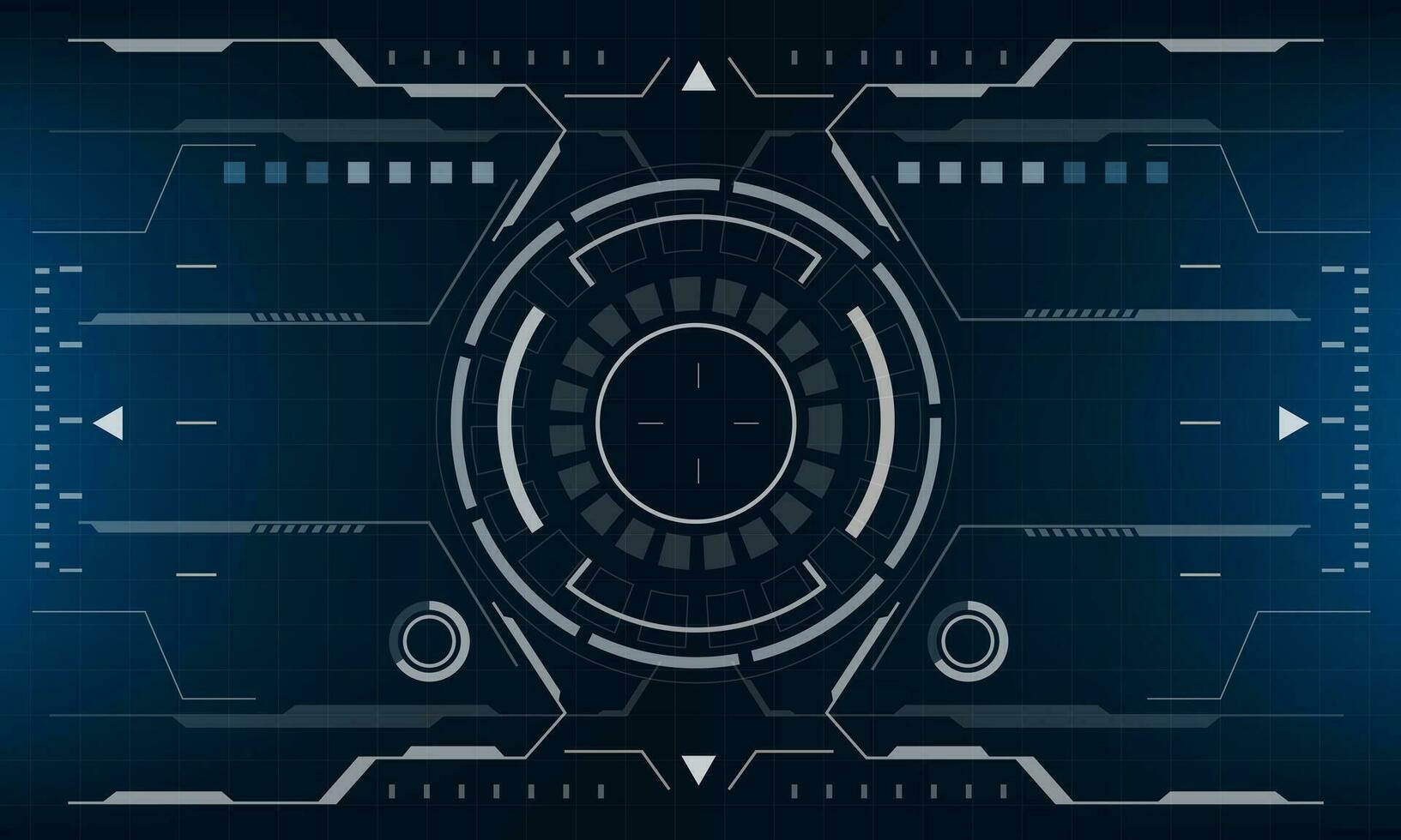 HUD sci-fi interface screen view blue design virtual reality futuristic technology display vector