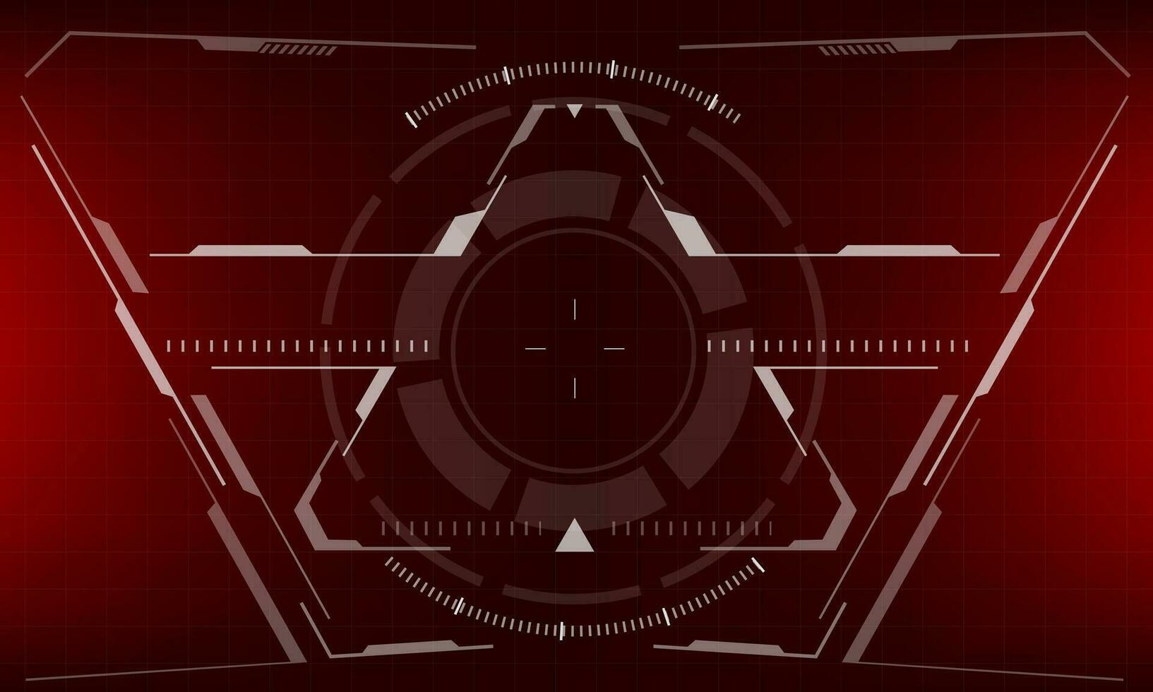 HUD sci-fi interface screen view design virtual reality futuristic technology displred danger ay vector