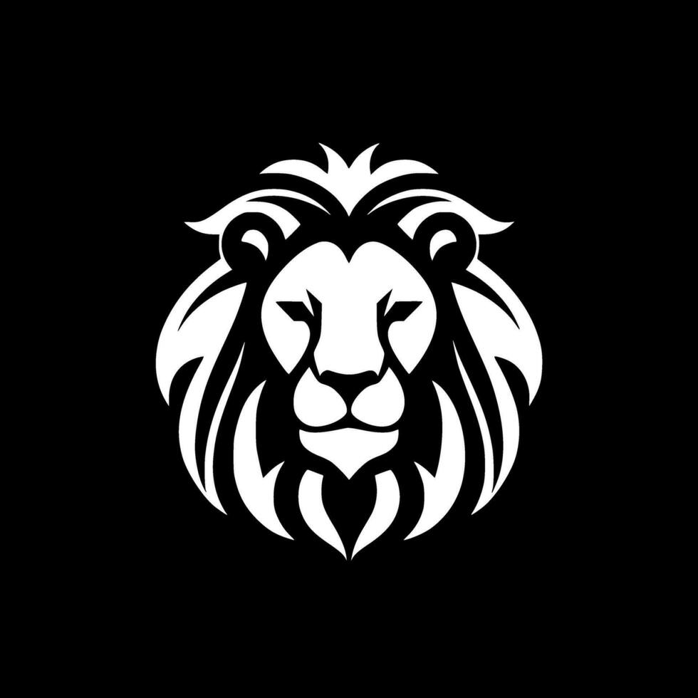 león - minimalista y plano logo - vector ilustración