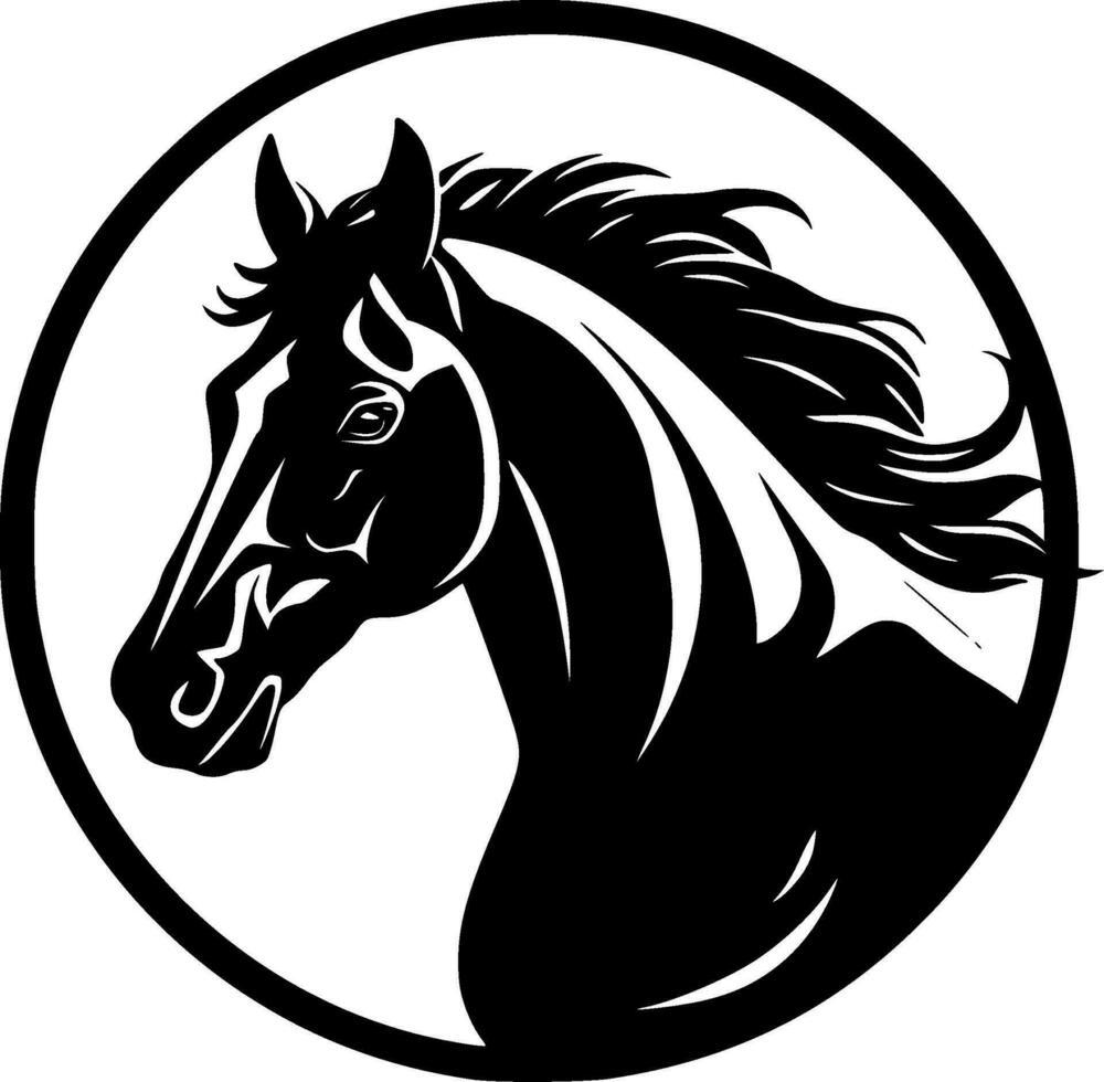 caballo - minimalista y plano logo - vector ilustración