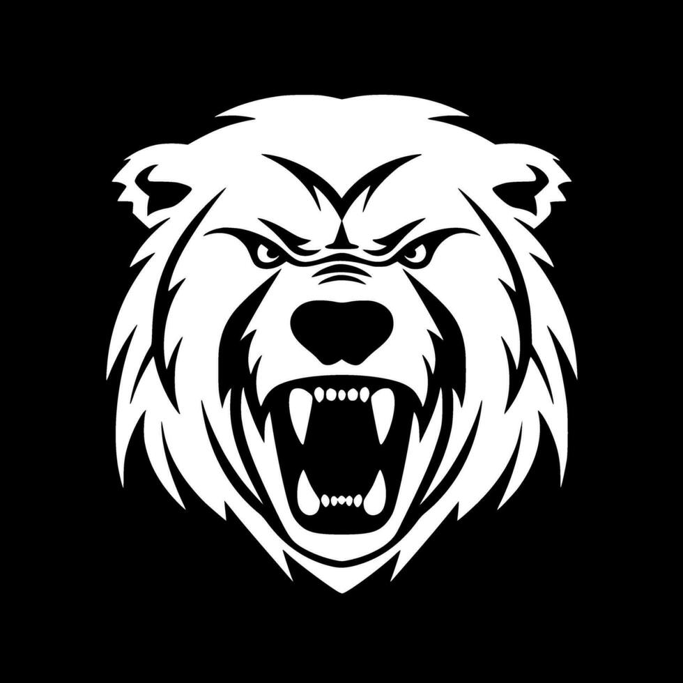 Bear - Minimalist and Flat Logo - Vector illustration