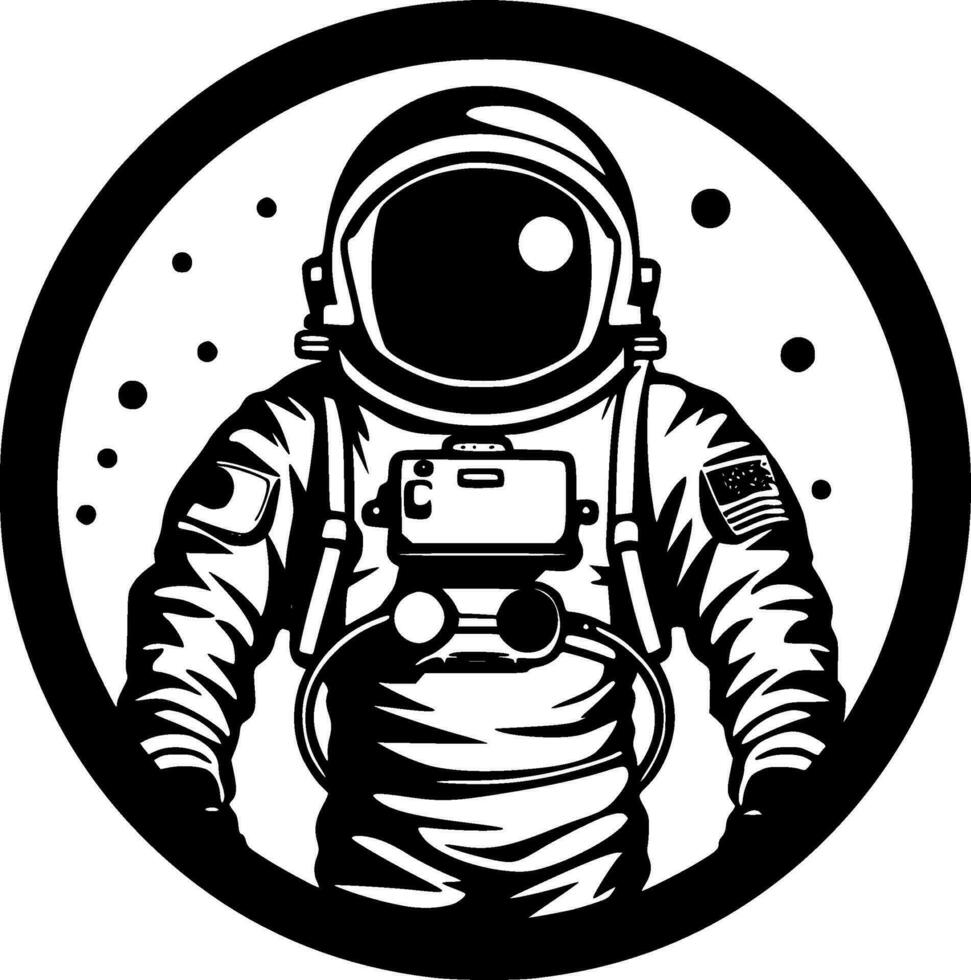 Astronaut - Minimalist and Flat Logo - Vector illustration