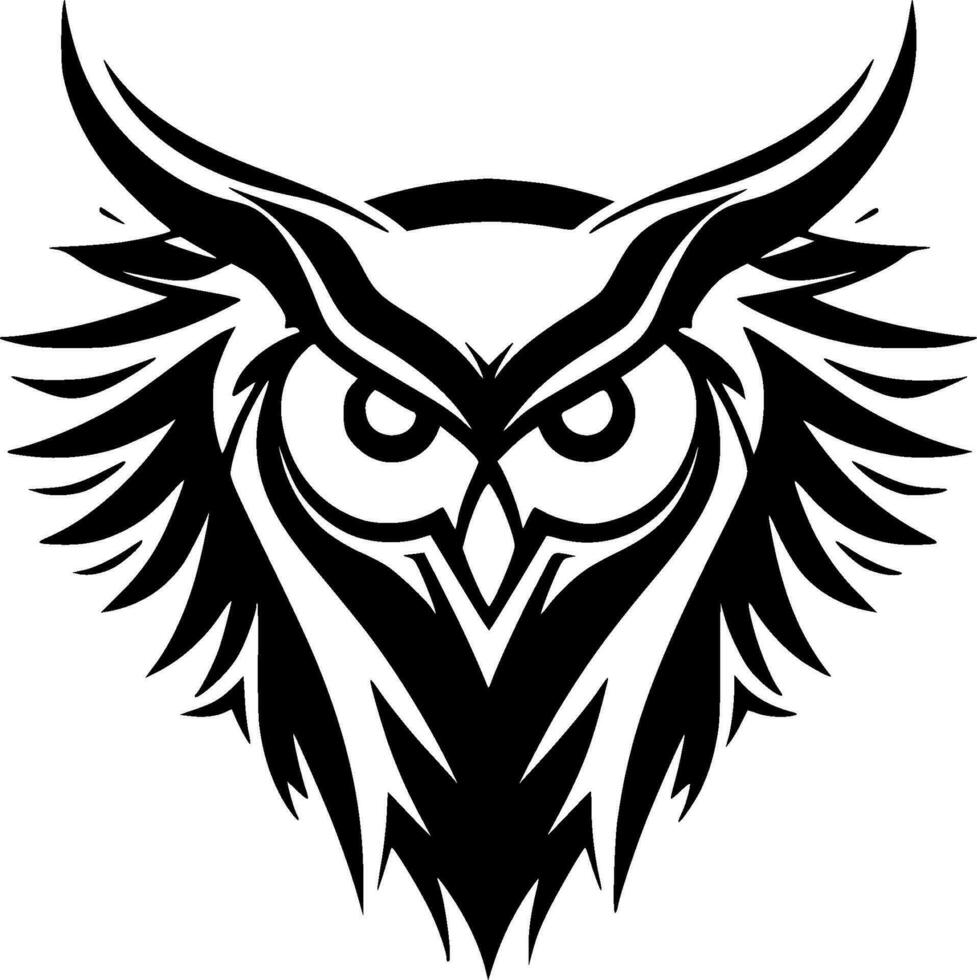 Owl - Minimalist and Flat Logo - Vector illustration