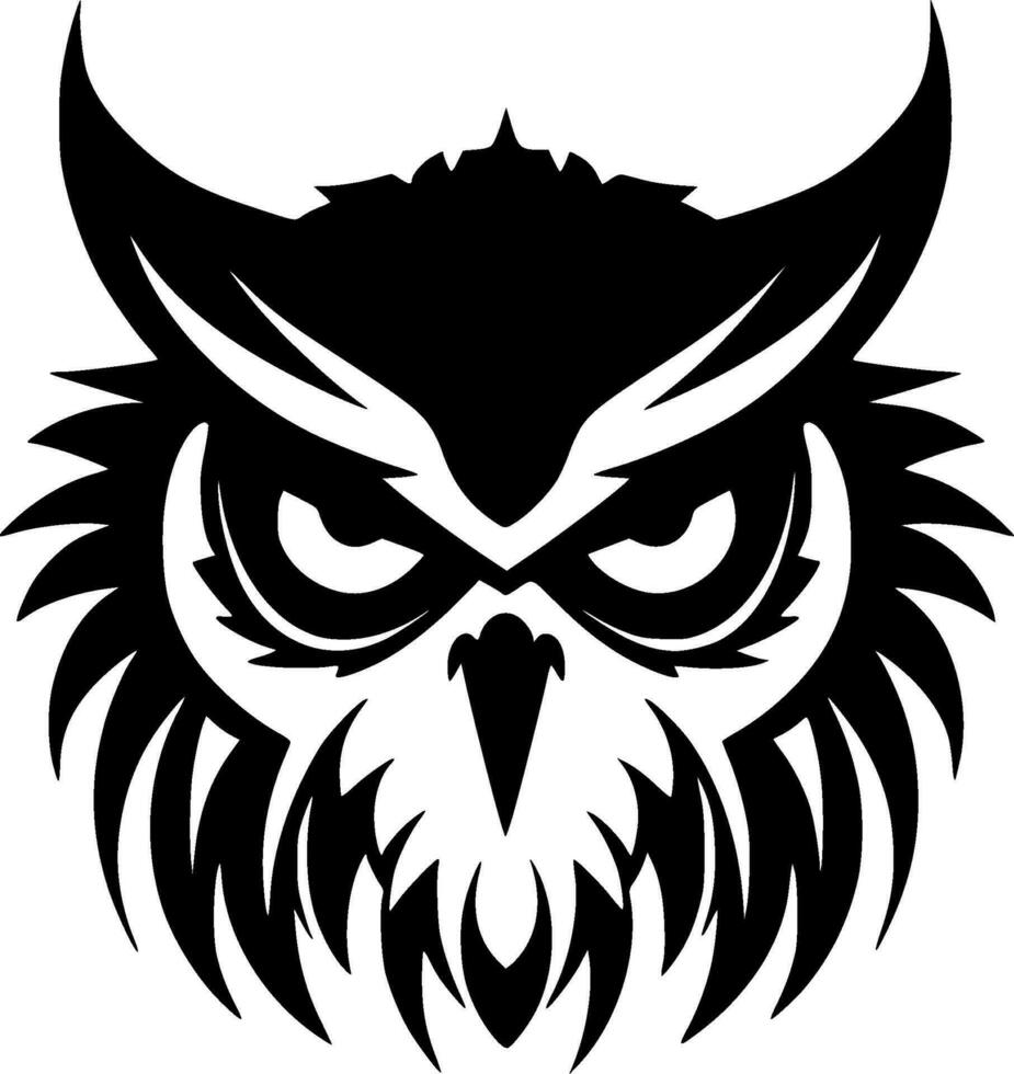 Owl, Minimalist and Simple Silhouette - Vector illustration