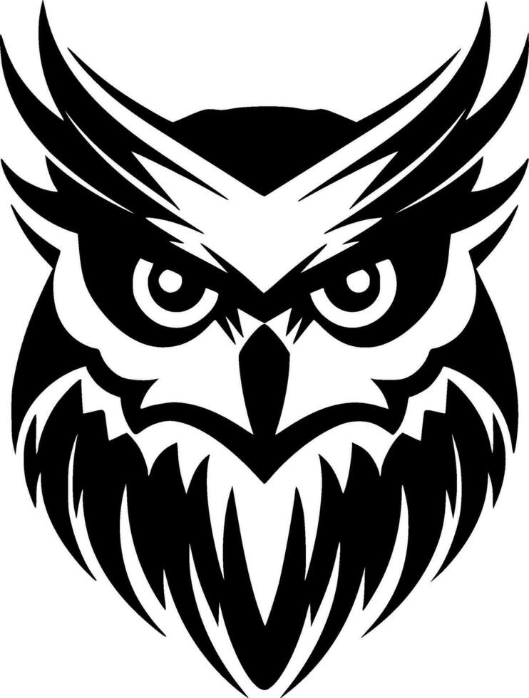 Owl, Minimalist and Simple Silhouette - Vector illustration