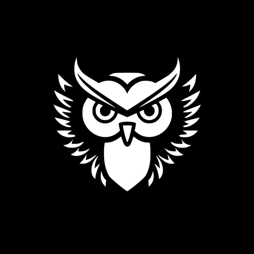 Owl, Minimalist and Simple Silhouette - Vector illustration