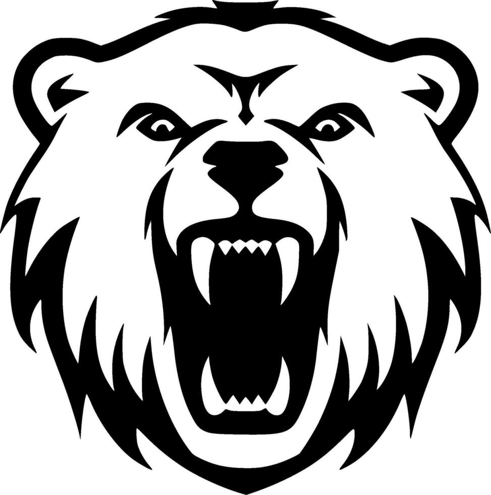 Bear - Black and White Isolated Icon - Vector illustration