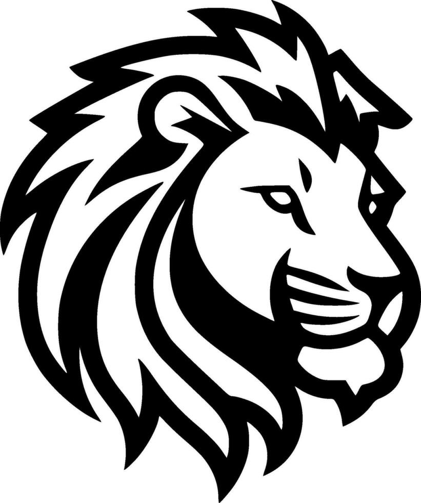 Lion - Minimalist and Flat Logo - Vector illustration