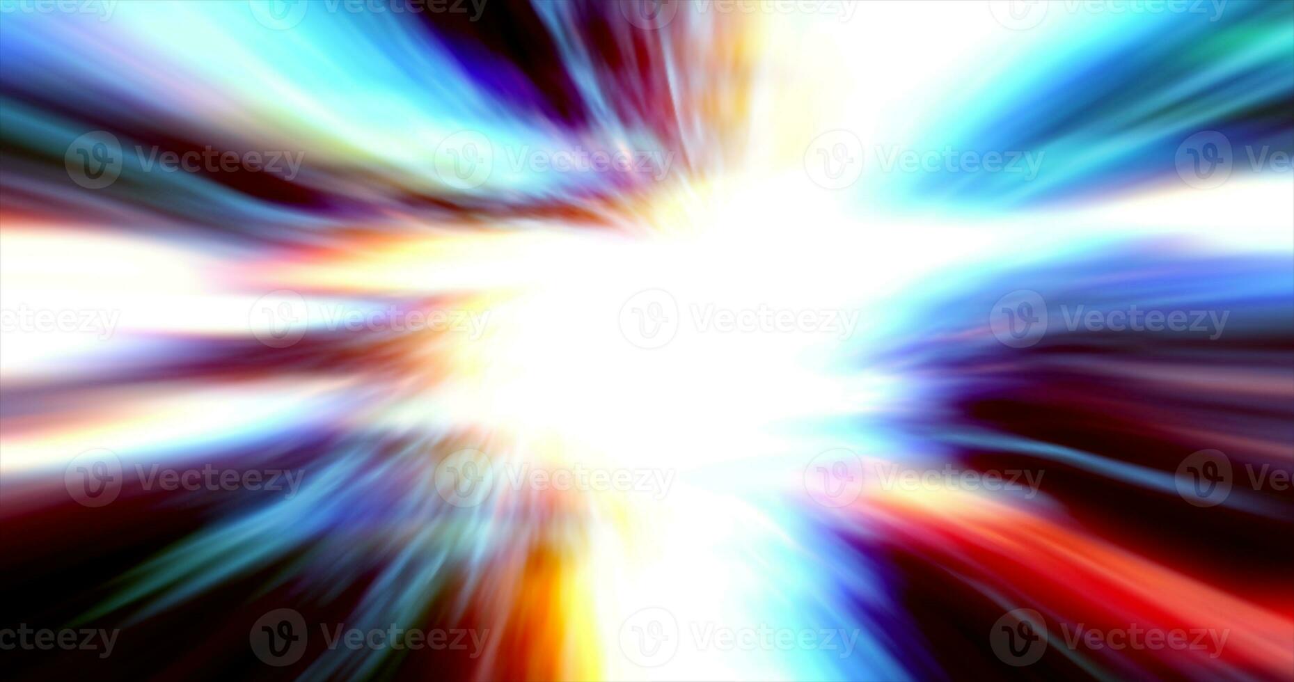 Multicolored hypertunnel spinning speed space tunnel made of twisted swirling energy magic glowing light lines abstract background photo