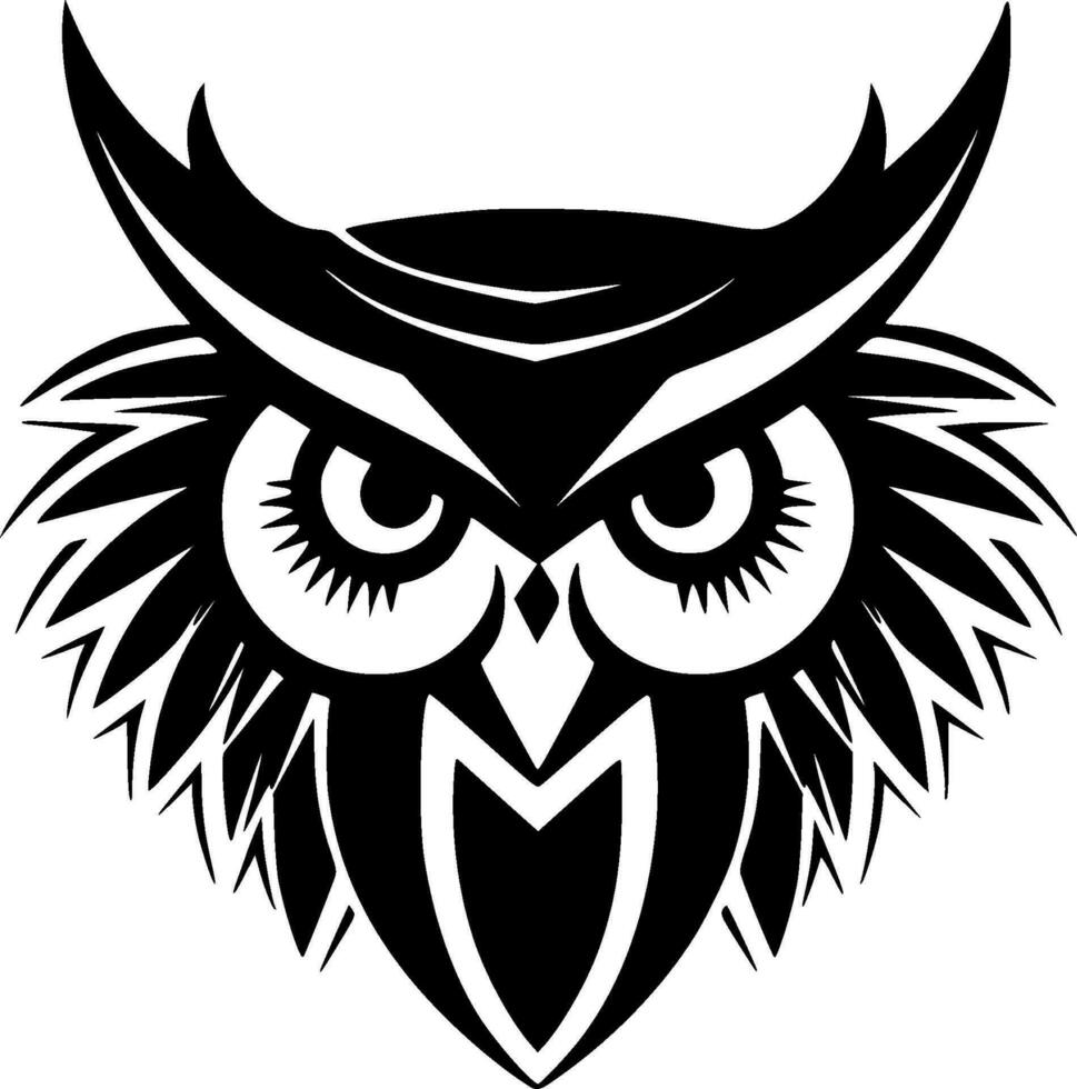 Owl, Minimalist and Simple Silhouette - Vector illustration