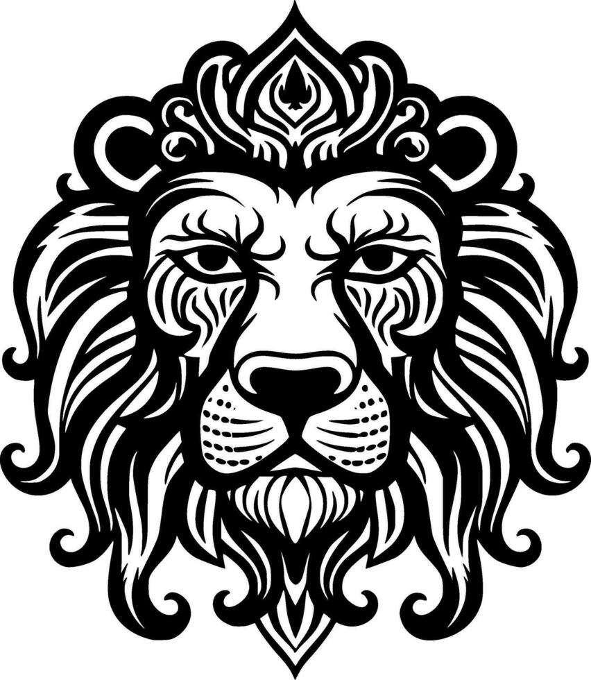 Lion, Minimalist and Simple Silhouette - Vector illustration