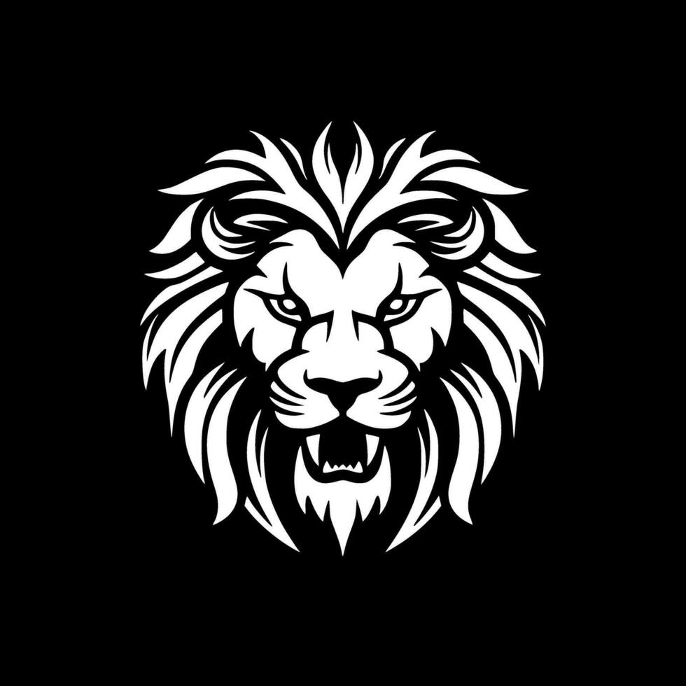 Lion, Minimalist and Simple Silhouette - Vector illustration