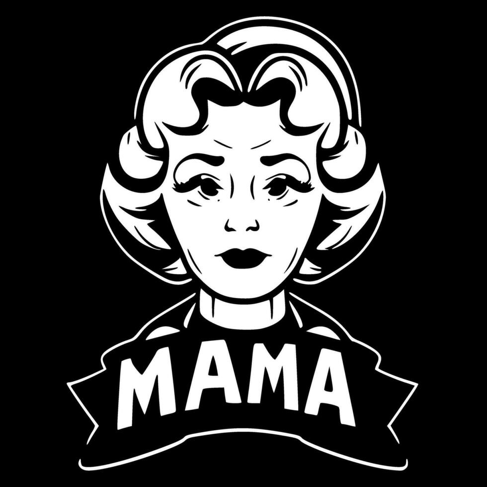 Mama - Minimalist and Flat Logo - Vector illustration