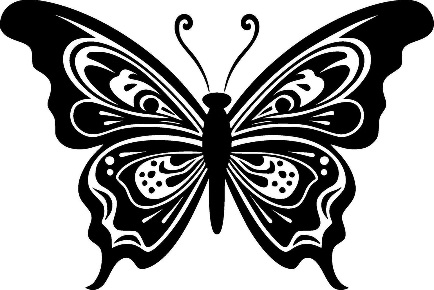 Butterfly, Minimalist and Simple Silhouette - Vector illustration
