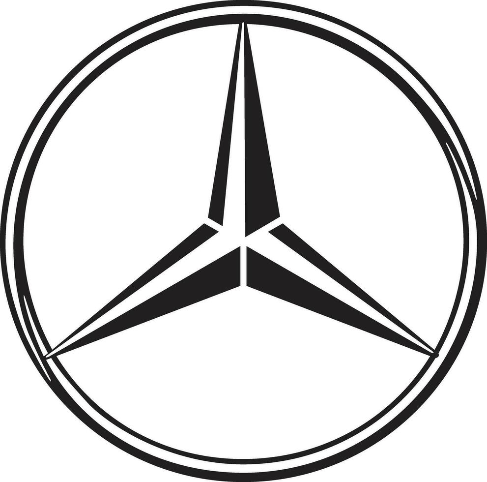 ankara turkiye 19 julio 2023 mercedes coche marca logo marca vector