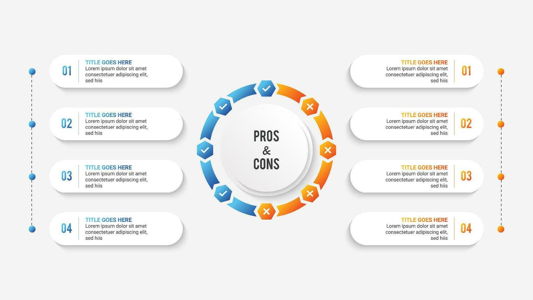 Process Workflow, Dos and Don'ts, Comparison Chart Infographic Template Design vector