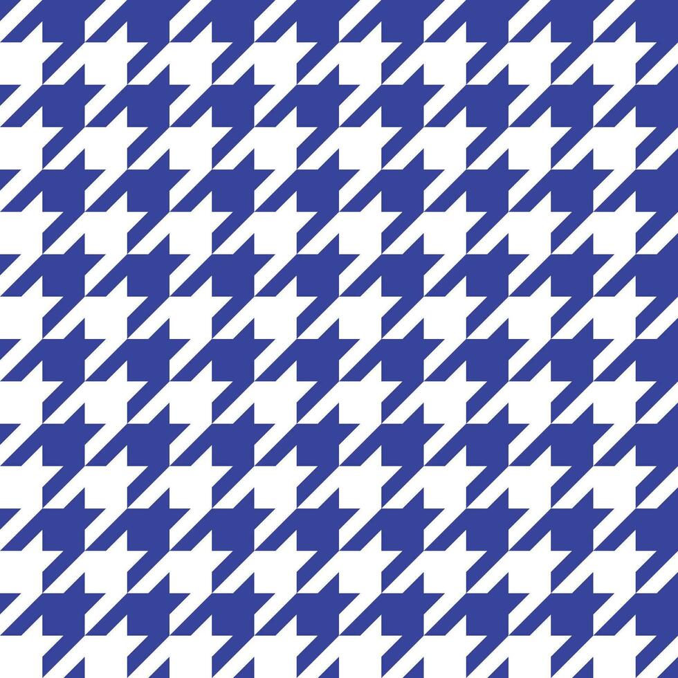 Seamless Dark Blue And White Houndstooth Pattern vector