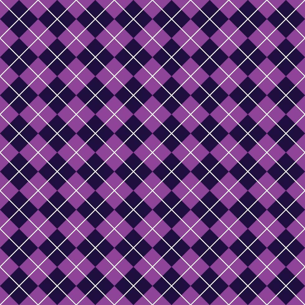Simple Dark Purple Seamless Argyle Pattern vector