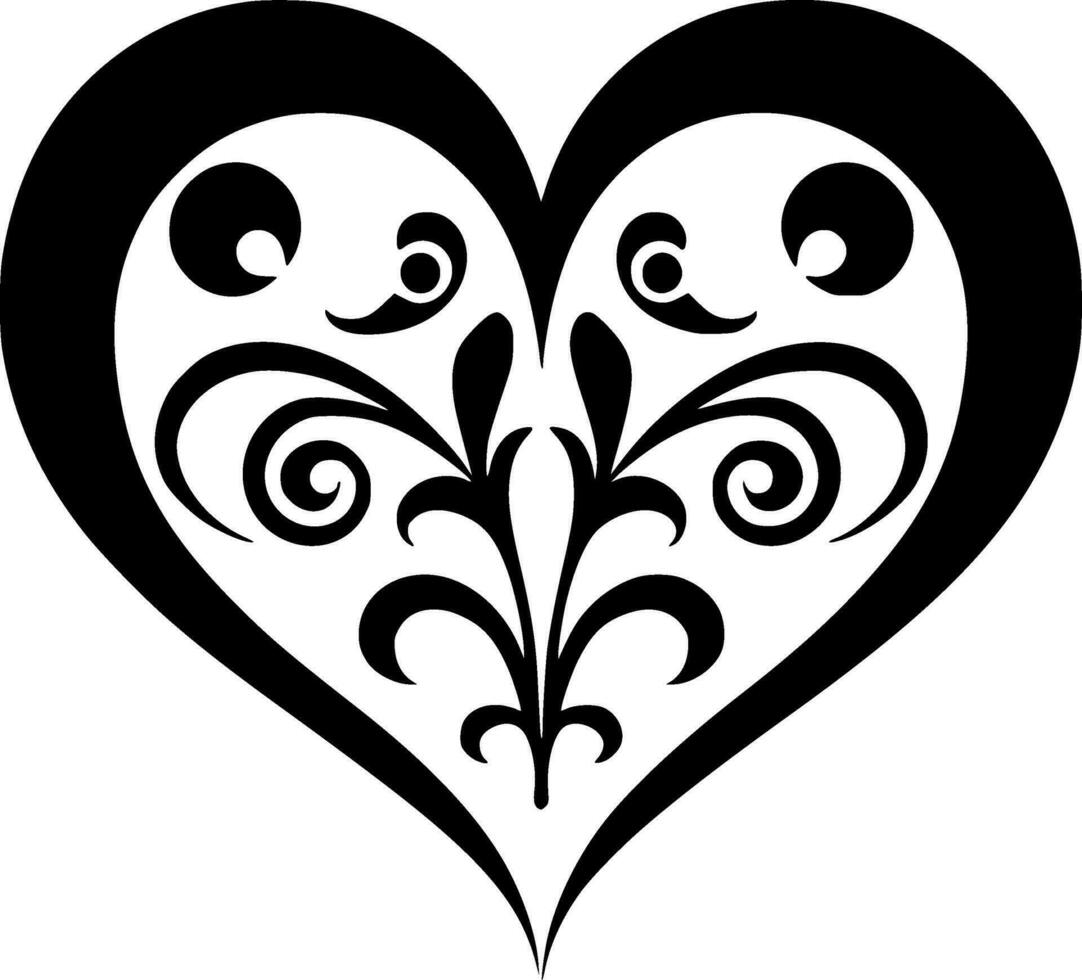 Heart, Minimalist and Simple Silhouette - Vector illustration