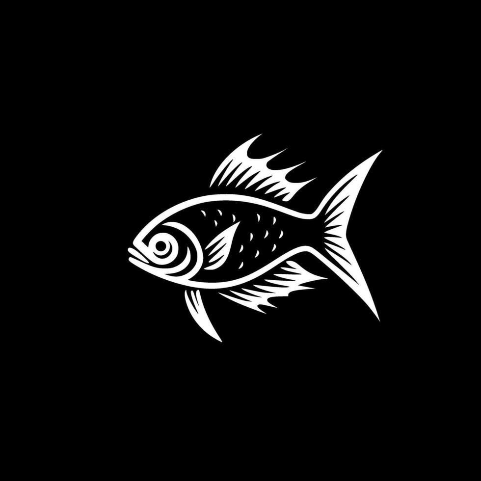 Fish - Minimalist and Flat Logo - Vector illustration