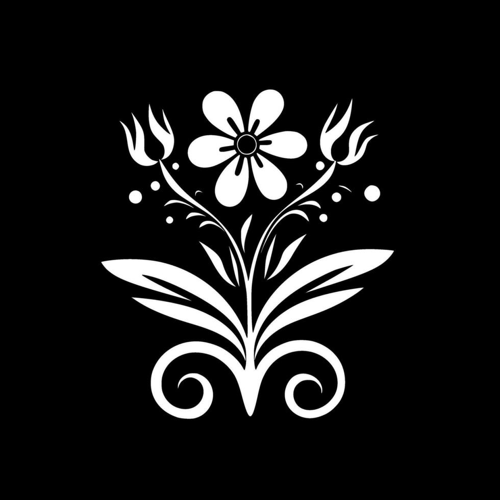 flor - minimalista y plano logo - vector ilustración