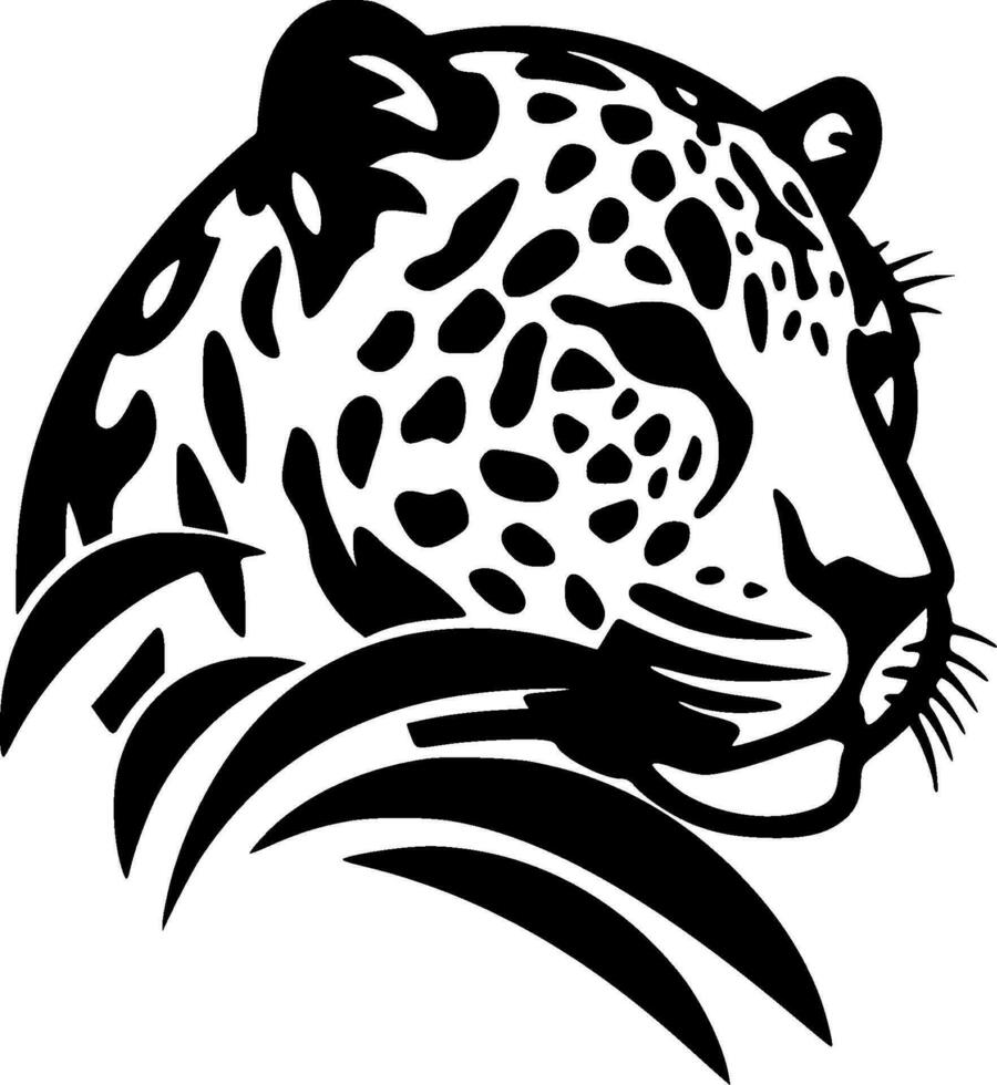 leopardo, minimalista y sencillo silueta - vector ilustración