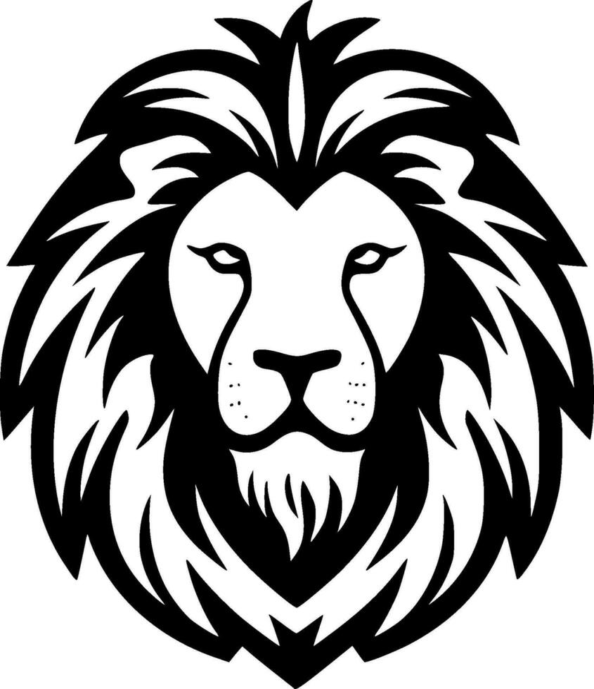 Lion, Minimalist and Simple Silhouette - Vector illustration