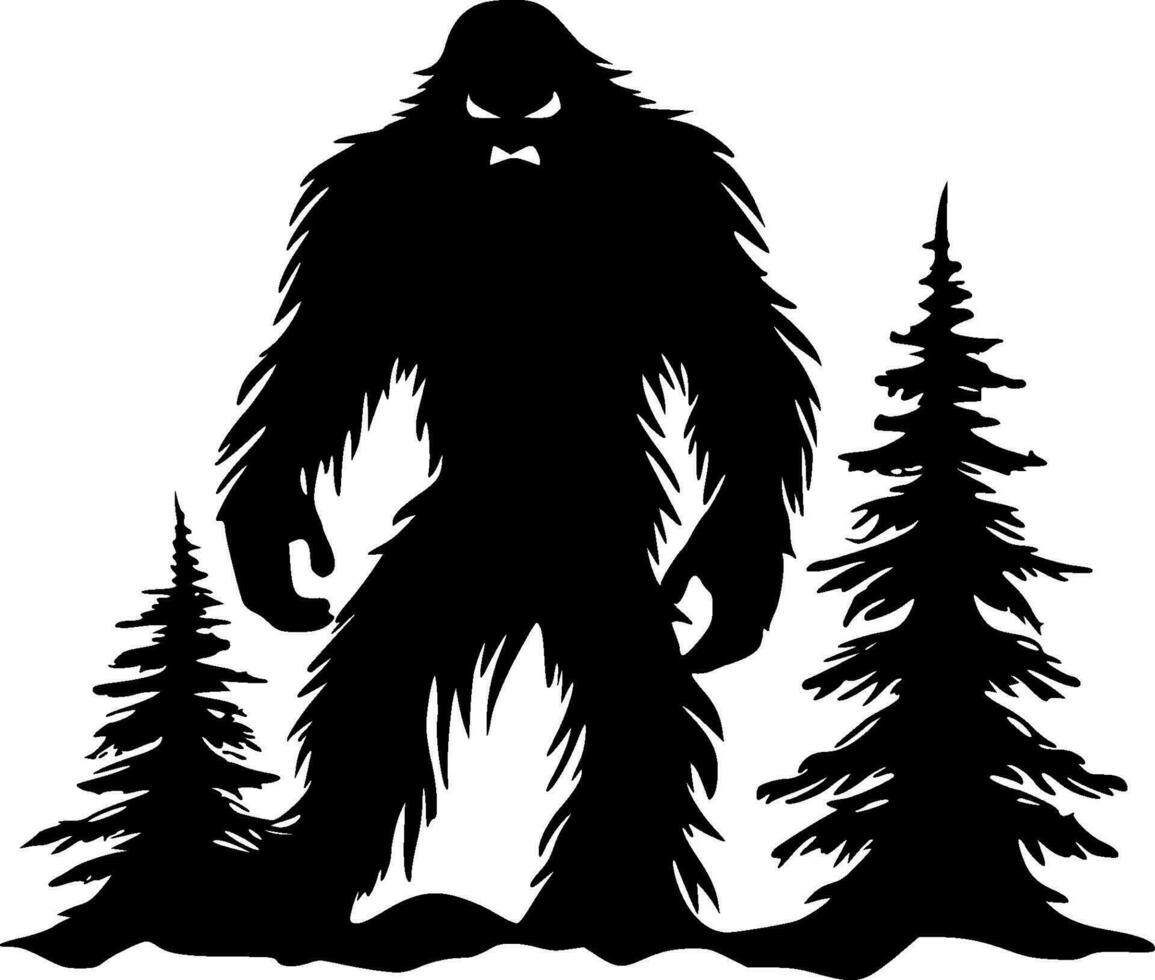 Bigfoot, Minimalist and Simple Silhouette - Vector illustration