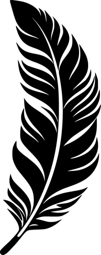 pluma, negro y blanco vector ilustración