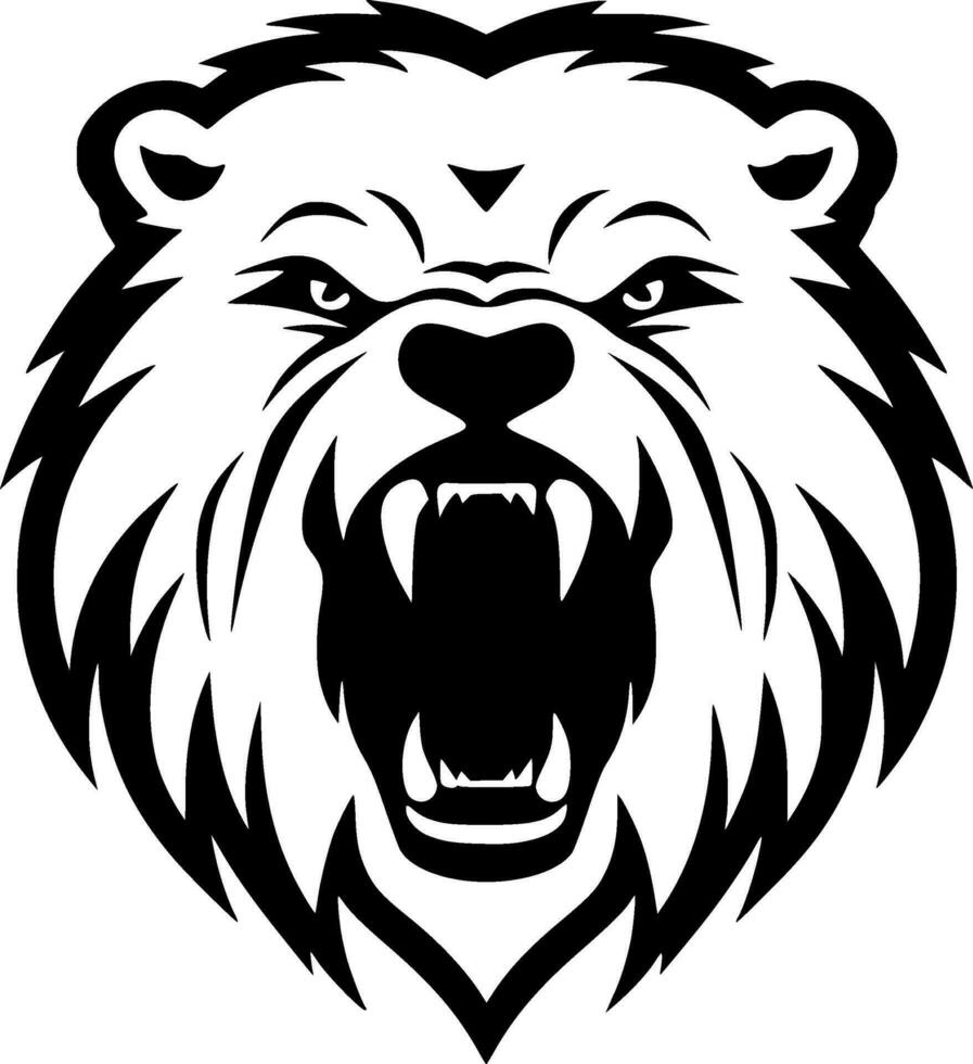 Bear, Minimalist and Simple Silhouette - Vector illustration
