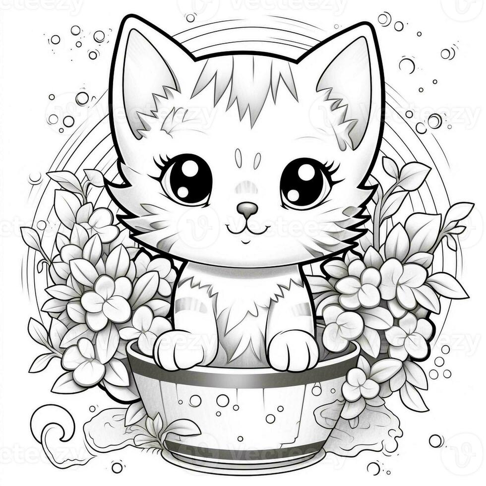 Kawaii Coloring Page photo